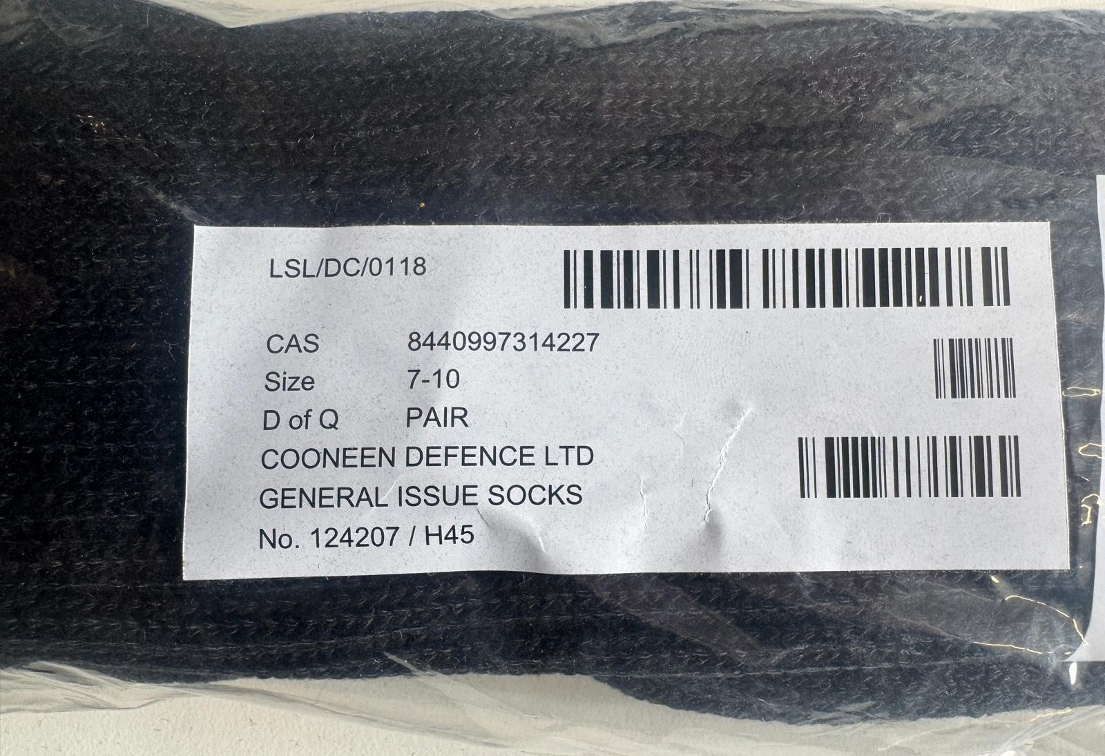 British Army Black General Issue Thick Combat / Commando Socks - NEW
