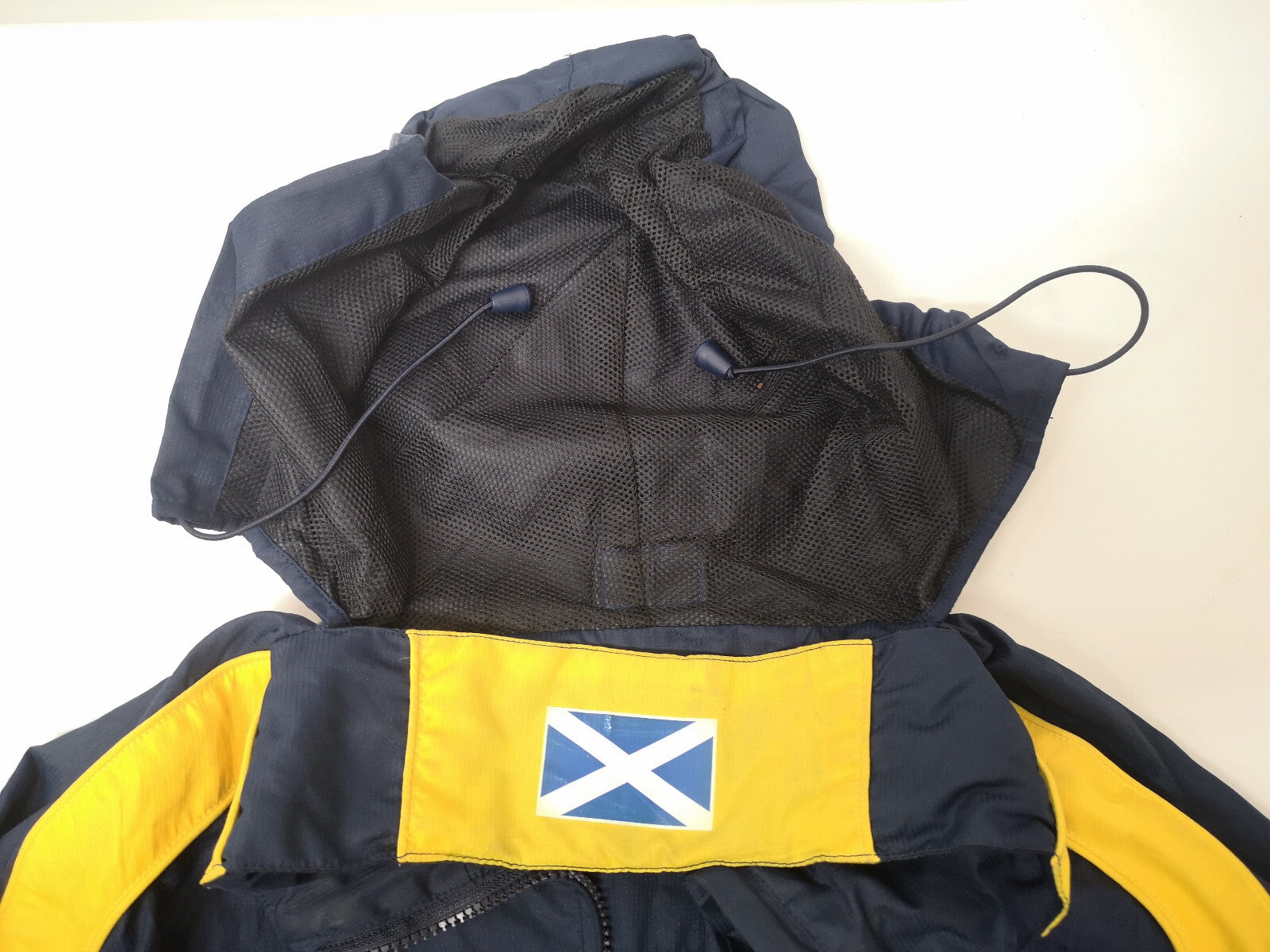 Scotland's Cavalry Blue Yellow Hooded Raincoat/Jacket RSDG Insignia
