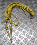 Bahrain Ceremonial Aiguillette Officers Lanyard Metallic Gold Insignia Tip Ends