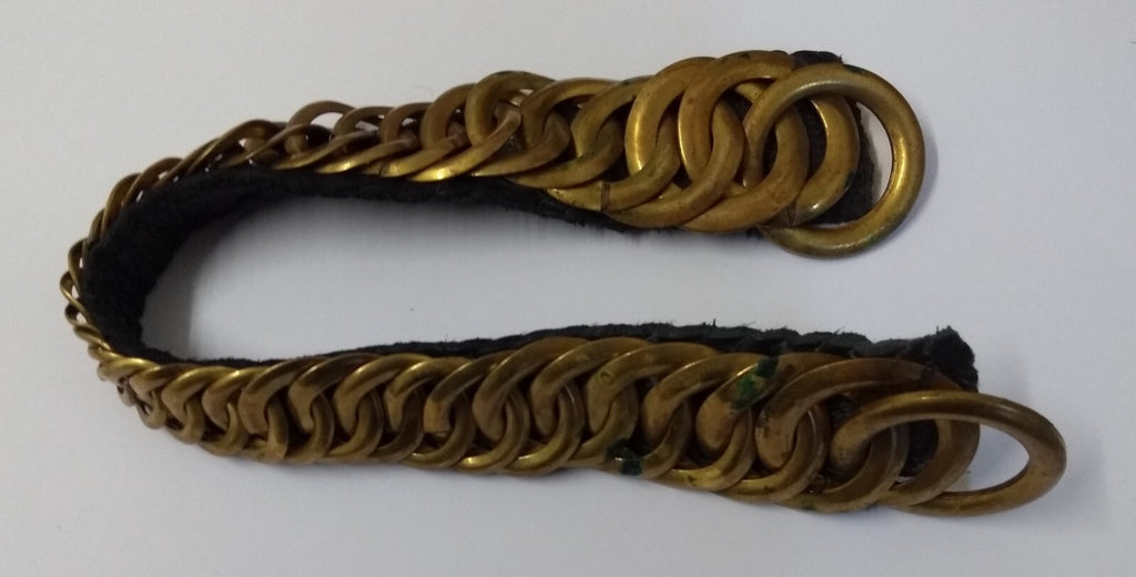 Vintage Bearskin Brass Chin Chain Strap For Royal Guards Busby's & Ceremonial