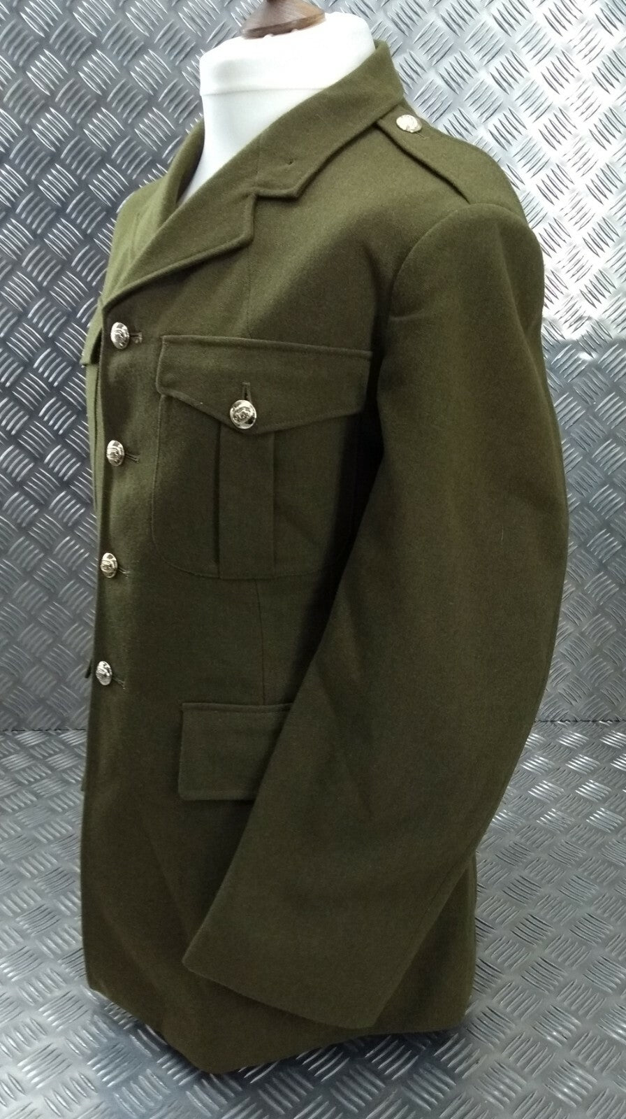 British Army No2 Khaki Jacket Anglian Dress With Buttons Costume Fancy Dress
