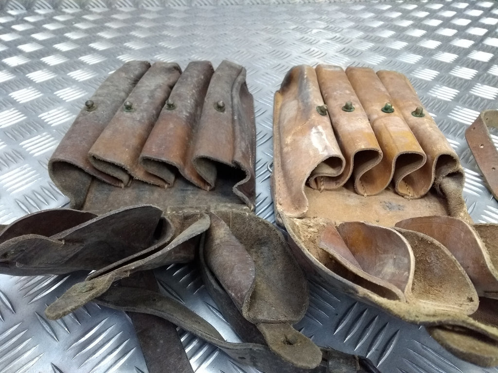Genuine Vintage Issued Leather Ammo Case / Bag & Shoulder Strap Faulty