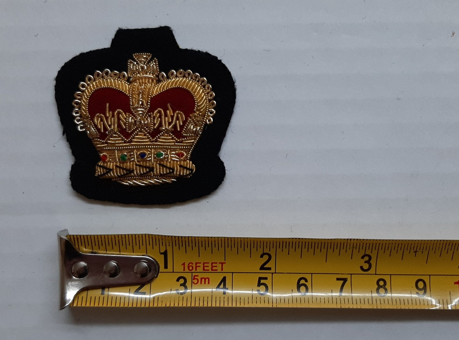 Queens Crown QM Sergeant British Hand Embroidered Rank Insignia