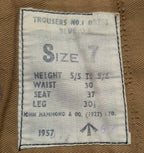 Vintage No1 Trousers 1957 Pattern British Army Red Stripe Blue Other Ranks W31"
