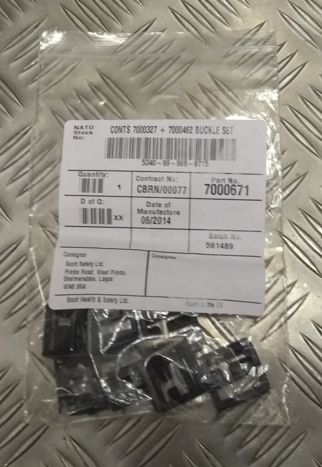 GSR Respirator Mask Buckle Set Genuine Issue 70000327 & 70000462 - NEW