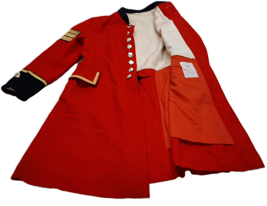British Army Red Long Coat Royal Hospital Chelsea Q/C Buttons C/SGT