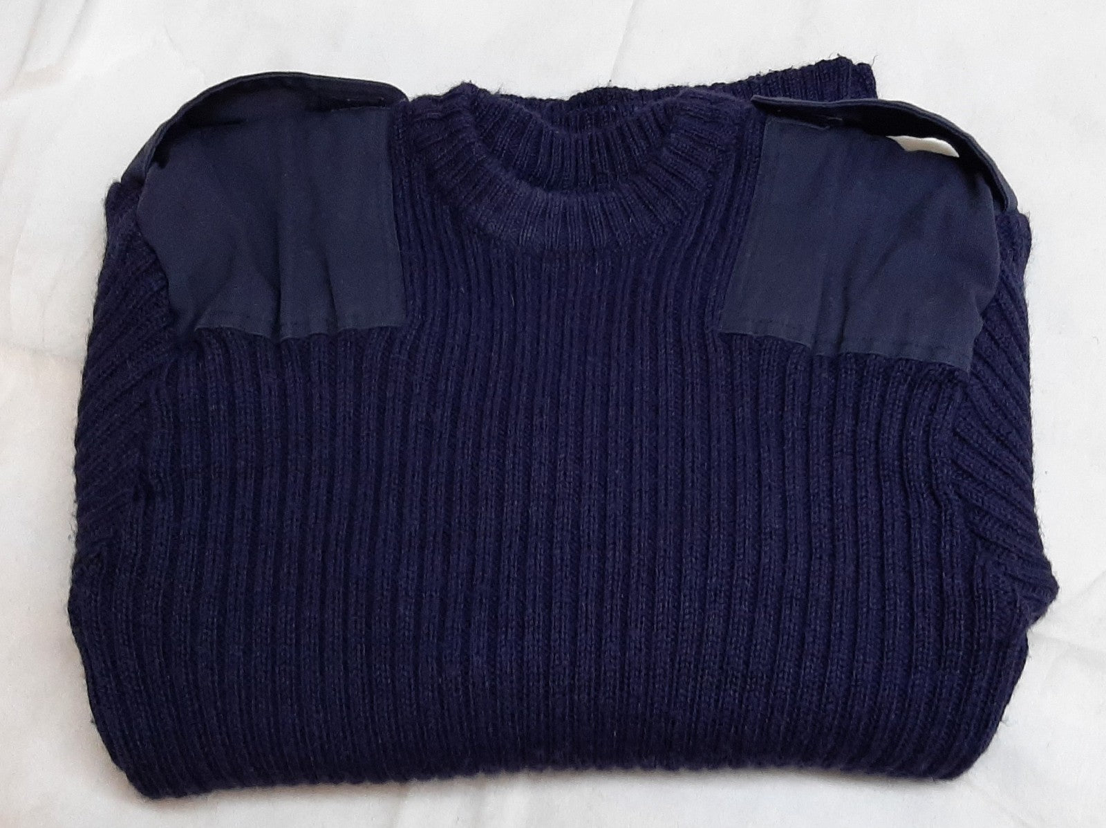 Navy Commando Jumper British Forces Ribbed Naval Blue Pullover No Insignia M