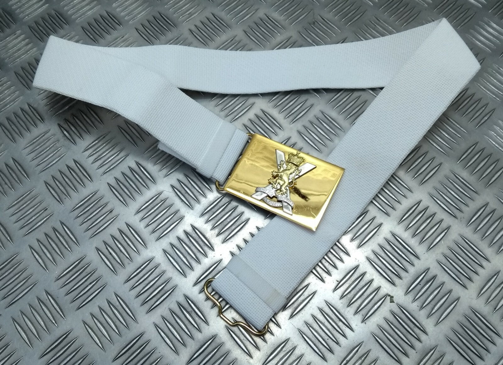 Royal Regiment of Scotland RRS Issue White Courlene Parade Belt Max 31"