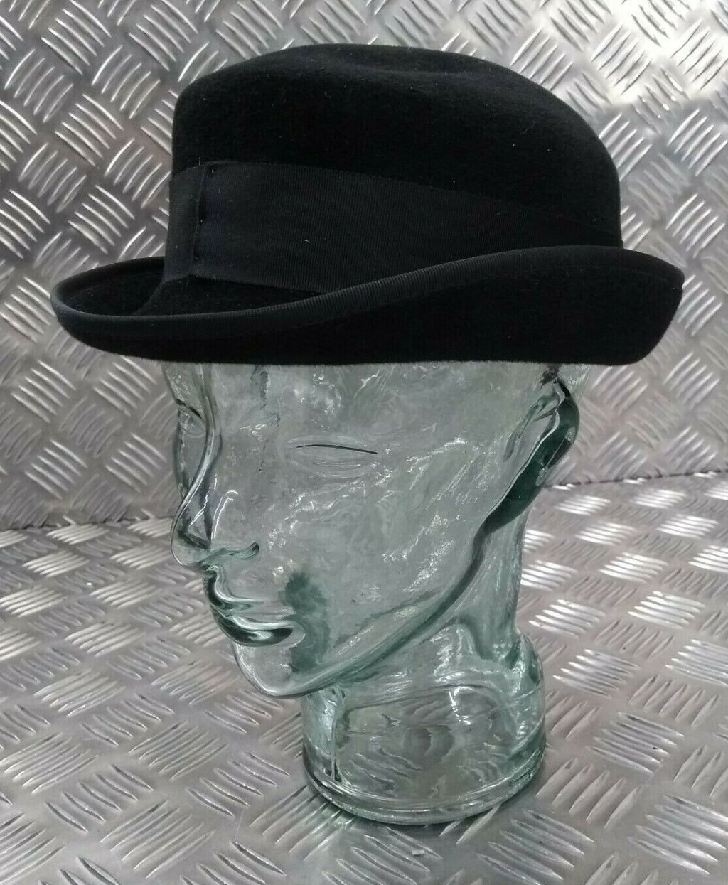 Trilby / Porkpie / Fedora Style Black Felt Hat UK Made Failsworth Large FWS1