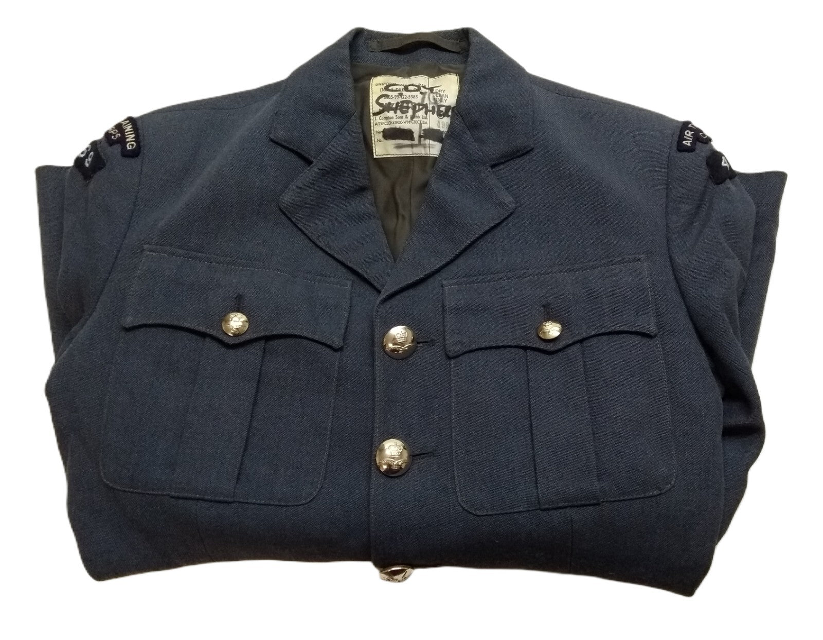 Vintage No1 Jacket RAF Royal Air Force Blue Grey Colour 469 SQDN Lowestoft Old Pattern