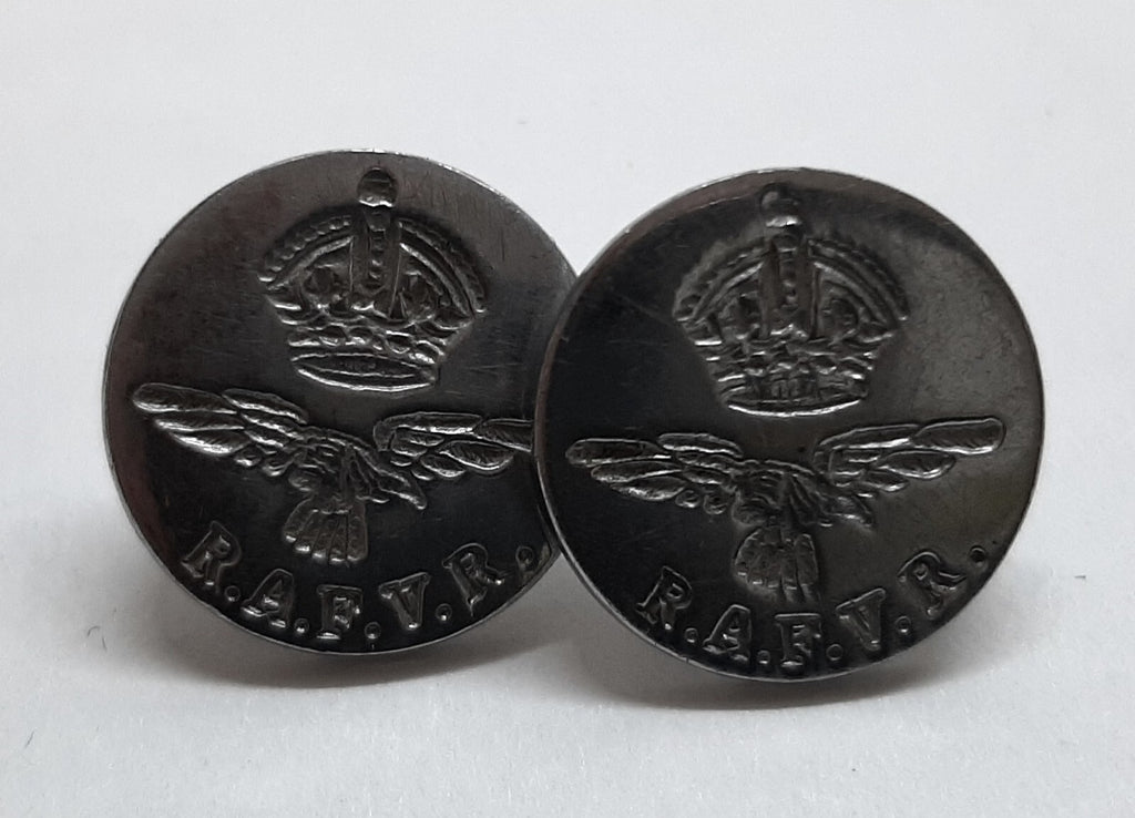 Vintage Buttons RAF Royal Air Force Kings Crown Ring Backed