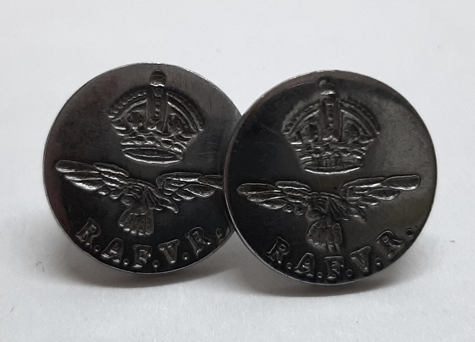 Vintage Buttons RAF Royal Air Force Kings Crown Ring Backed