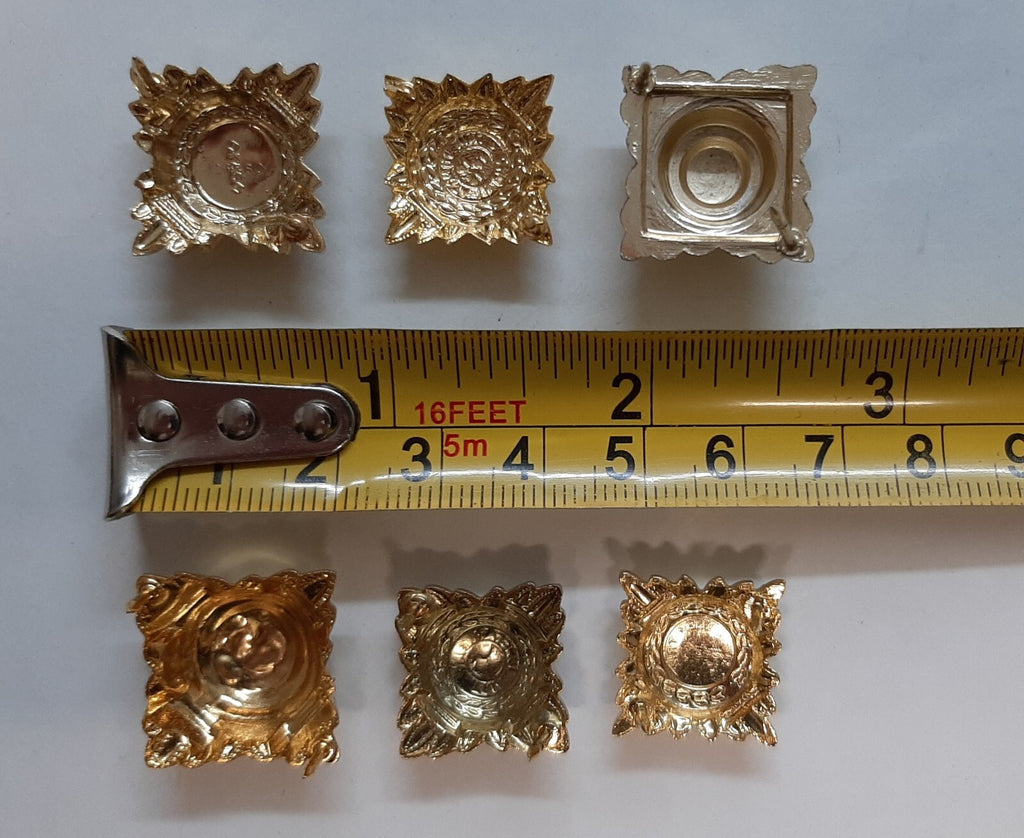 Army Rank Stars British Bath Pips Officer X6 Assorted Batch no Fittings