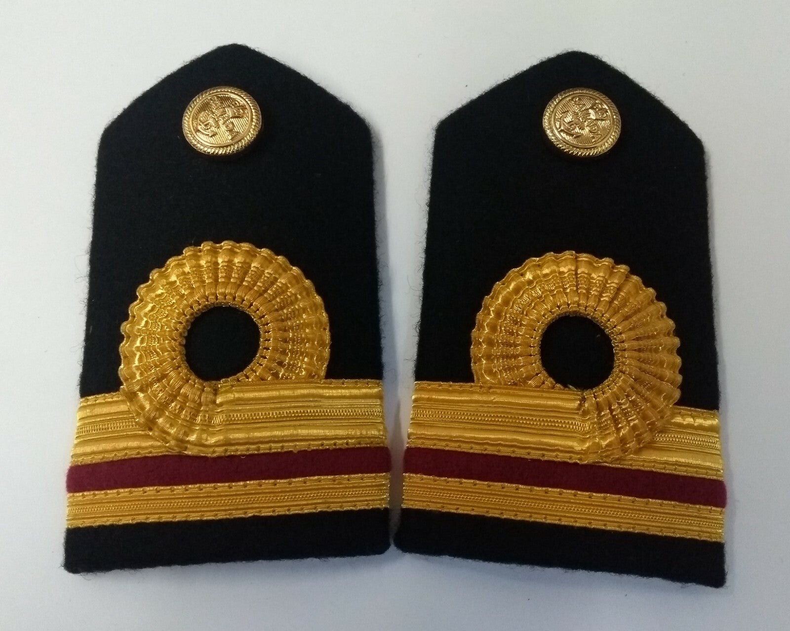 Genuine Canadian Naval Female Gold Wire Rank Shoulder Boards Epaulettes LFS12