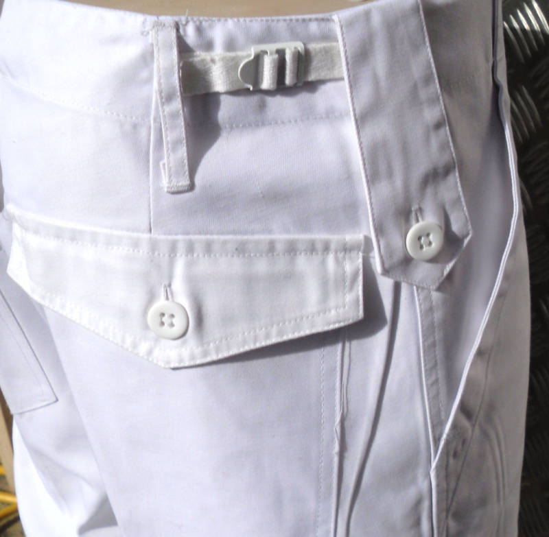 White Military Style Combat Cargo / Utility / Field Trousers Size 22"-26" - NEW