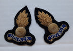 Royal Engineers Mess Kit Badge British Army Black Embroidered OFC Officer Collar Patches