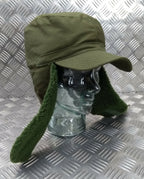 Genuine Swedish Army Olive Drab Green Cold Weather Dog / Trapper Hat 58cm DK1