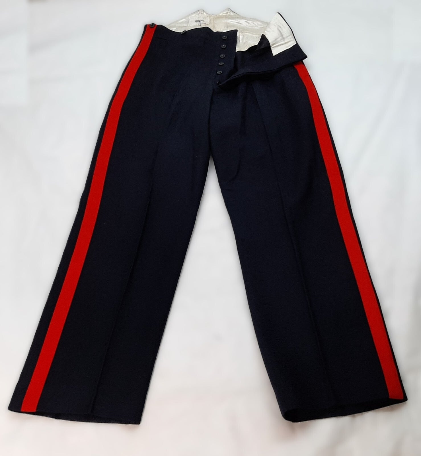 No1 RMAS Trousers British Army Pattern Cadet Officer Dress 1" Red Stripes W34"
