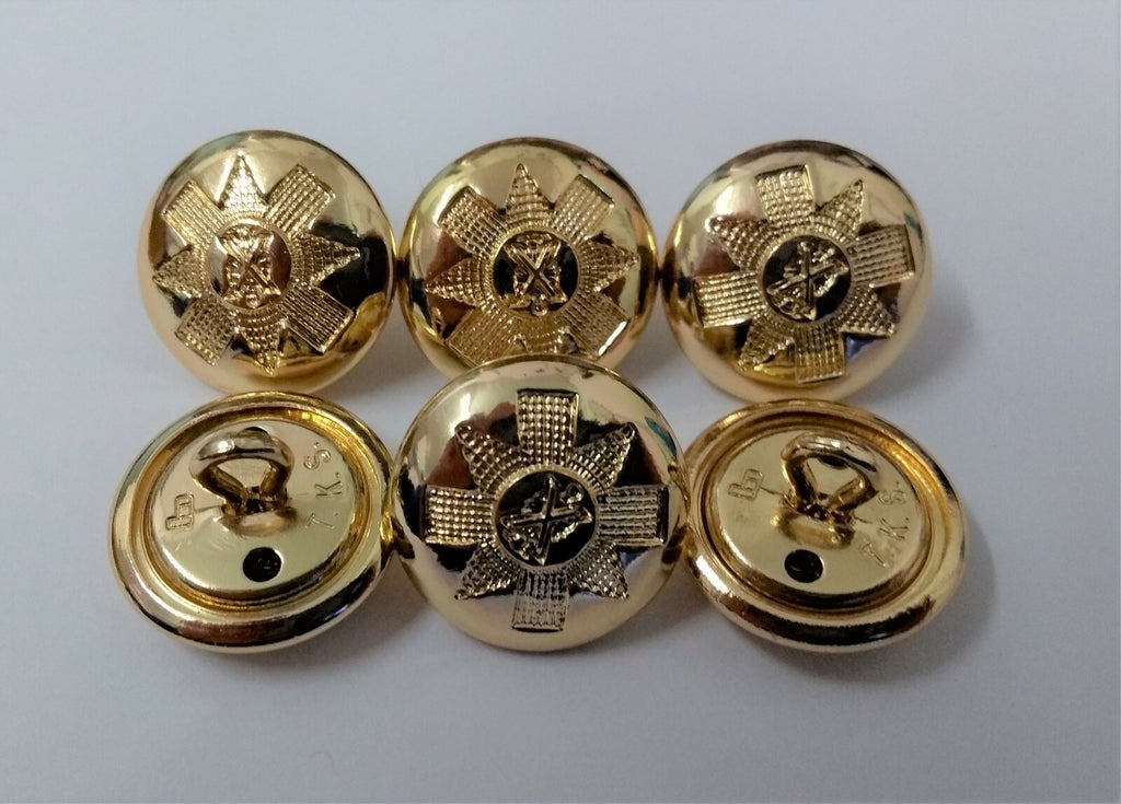 Genuine British Army Issue Black Watch Other Ranks Dress Buttons 30L x25 NEW