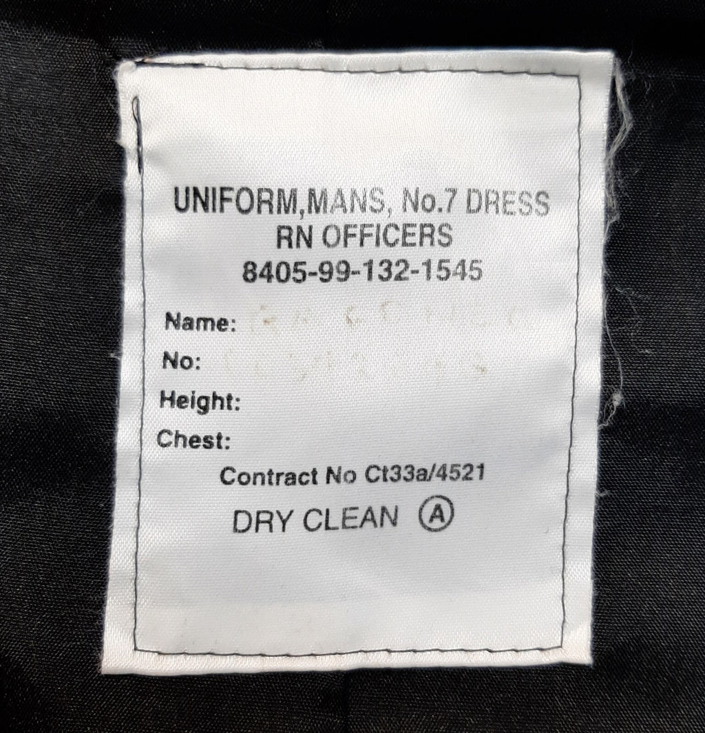 No7 Mess Jacket Lt Com Cuff Curls British Naval Ofc Dress RN