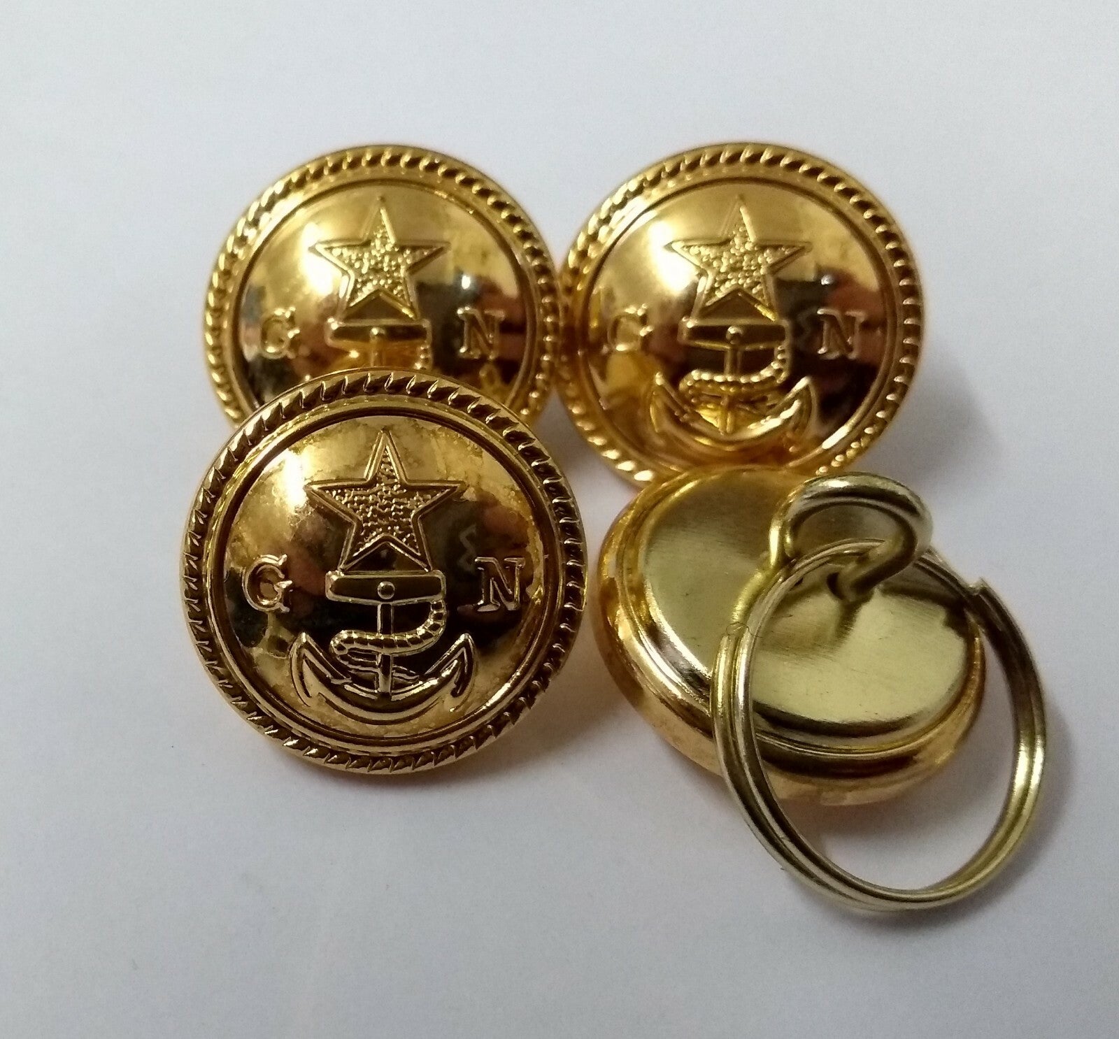 GN Naval OFC Buttons Ring Back Dress With Rope Edged Anchor