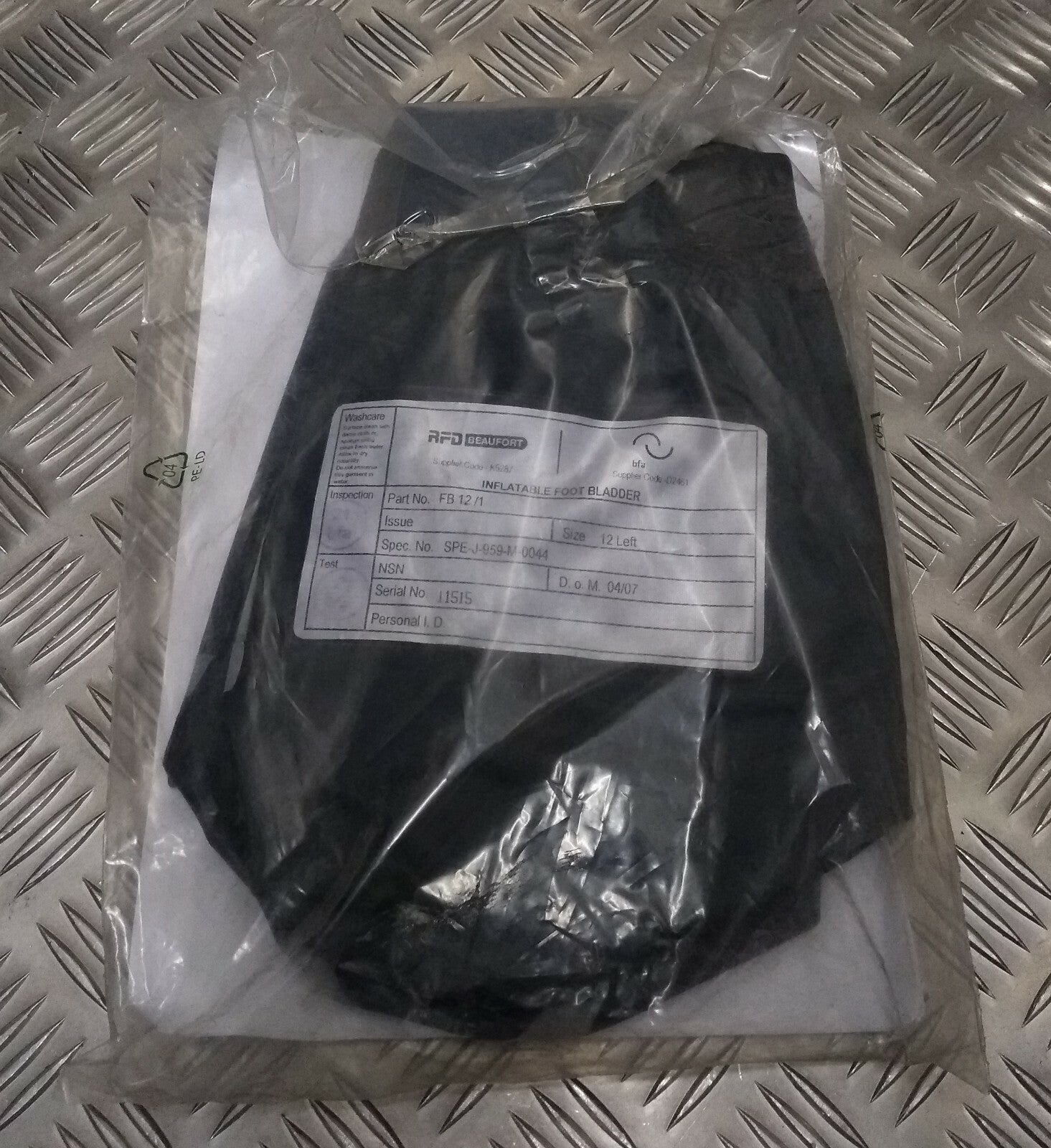 RFD Beaufort Jet Pilots Anti-G Inflatable Foot Bladders Air Force NEW