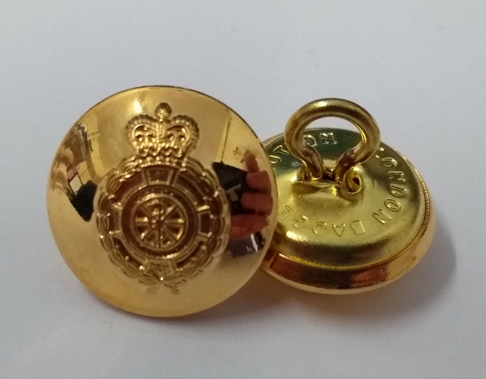 Genuine Vintage British LAS London Ambulance Service Dress Cap Buttons 16.5mm