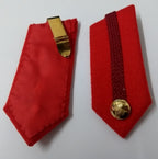 SNR Rank Gorgets Scarlet Red Melton & Maroon Braid Detail For Senior Officers