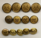 Royal Scots Dragoon Guards Offc. Frosted Ribbed Buttons 38L 30L 24L set of 13