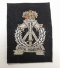 Royal Pioneer Corps Patch Wire Braided Insignia on Black Felt