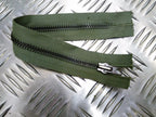Genuine British Issue 9" Closed End Green Zip / Zipper H Duty