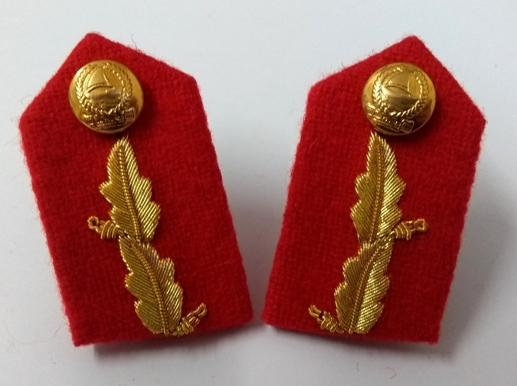 Dubai Gorgets Scarlet Red Melton & Gold Leaf Detail Fancy Dress