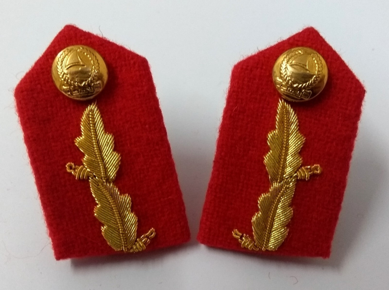 Dubai Gorgets Scarlet Red Melton & Gold Leaf Detail Fancy Dress