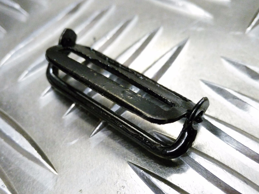 Genuine Vintage Black Waist Adjuster Metal Buckles Japanned 1" Strap X 2 NOS