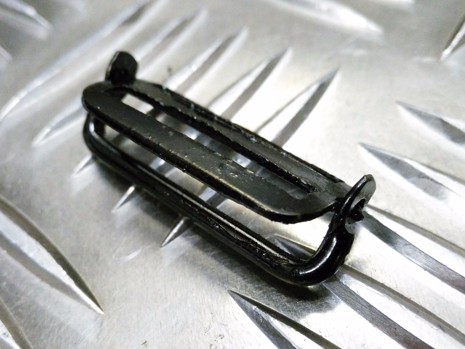 Genuine Vintage Black Waist Adjuster Metal Buckles Japanned 1" Strap X 2 NOS