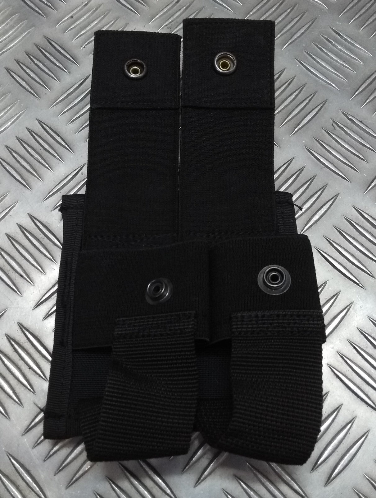 Double Mag Holder Molle Compatible Stealth Black Spec Security Detail
