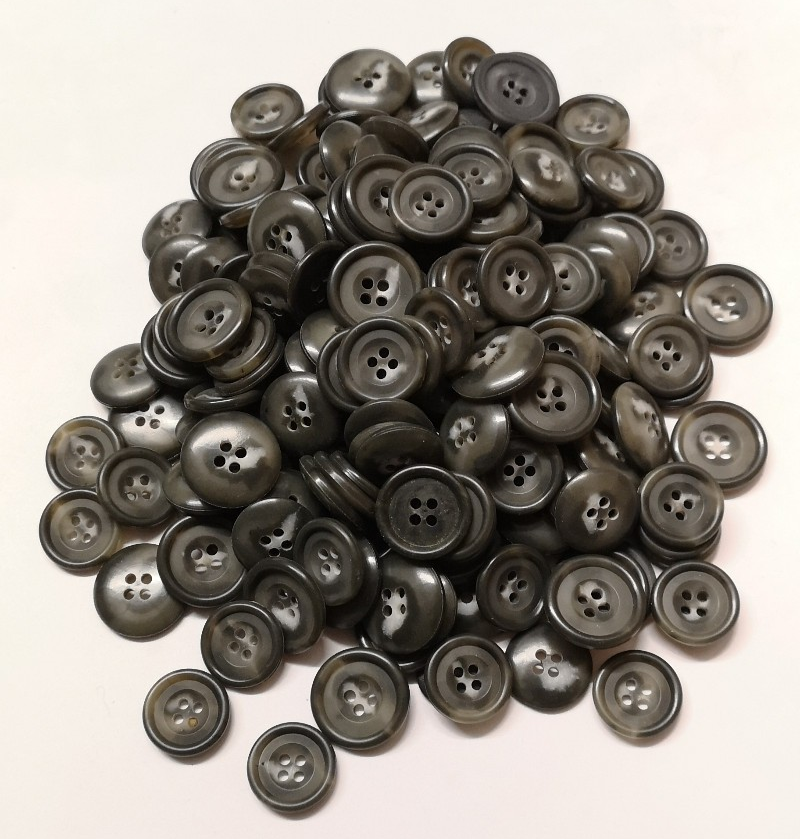 Vintage Style Mixed Size Green Grey Colour Buttons 230g