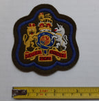 RSM Coat of Arms Arm Patch Blue Border RE Signals REME Sergeant Major Insignia