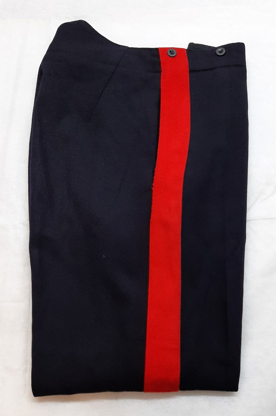 Army No1 Trousers British Wide Red Stripe Pattern Button Front Faulty TRHQ1X