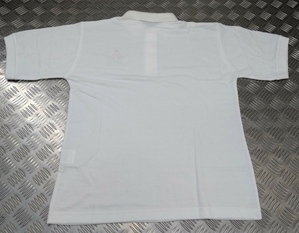 RAF Royal Air Force TI White Polo T Shirt with Physical Training Instructor Logo Henbury