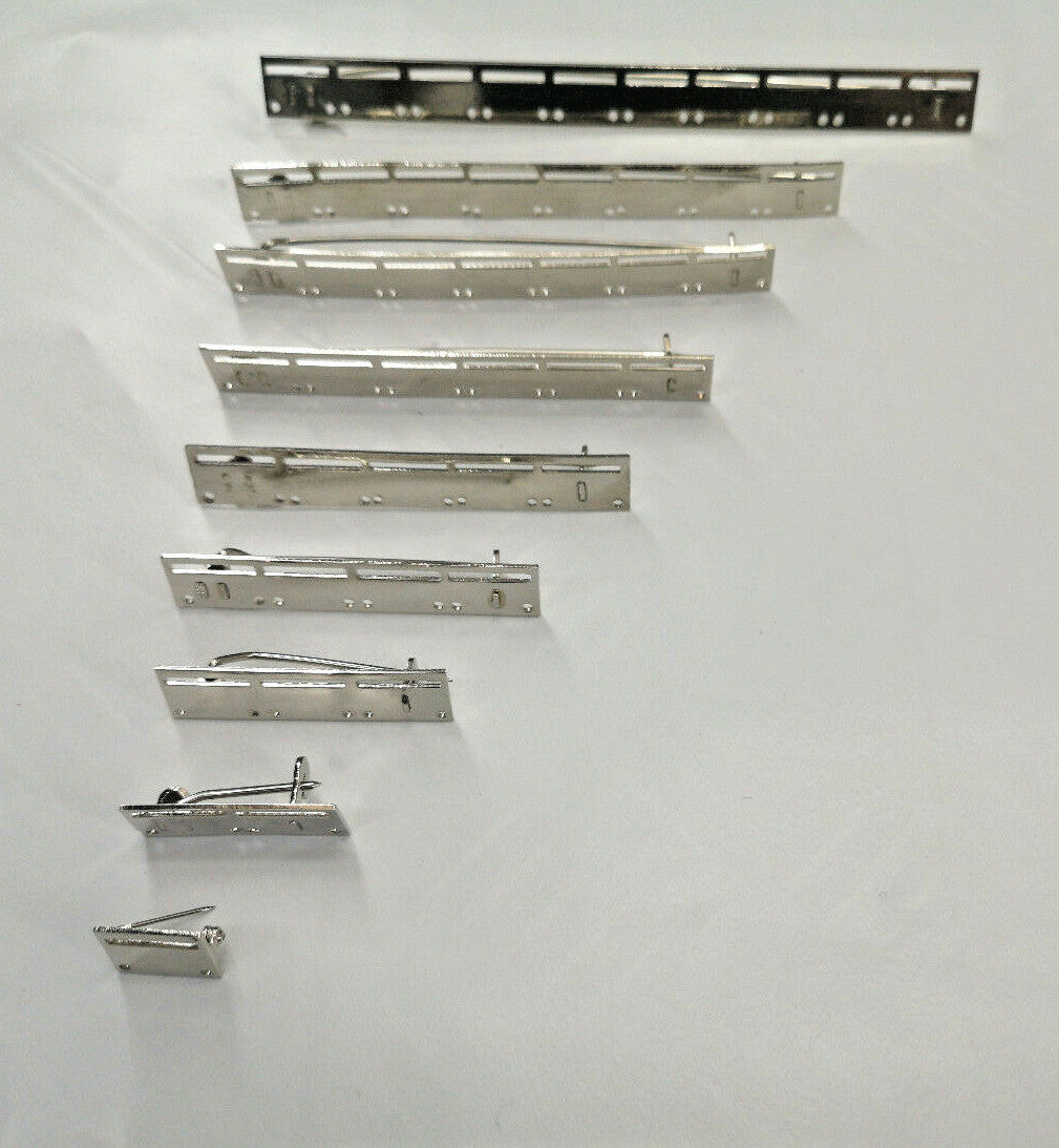 Miniature Size Medal Mounting Brooch Bars Assorted Sizes 1 - 10 Space NEW