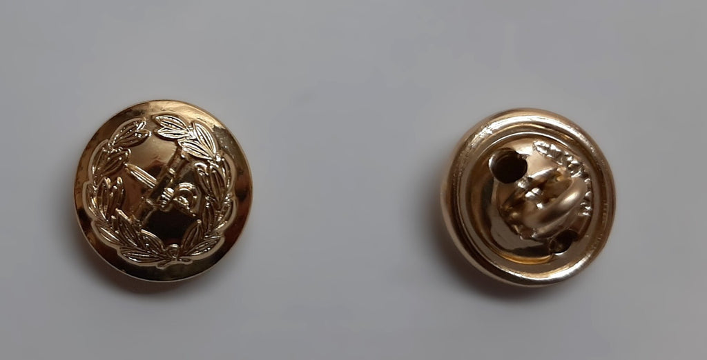 Gen OFCs Buttons 22L Small Mounted Snr OFC Type Made in England 1 Pair