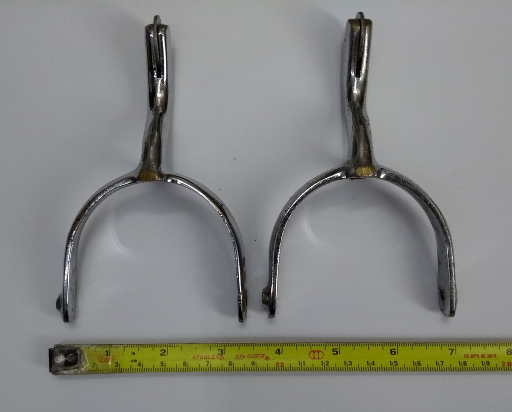 British Spurs Officers Issue & Mess Dress Chrome Swan Neck Incomplete