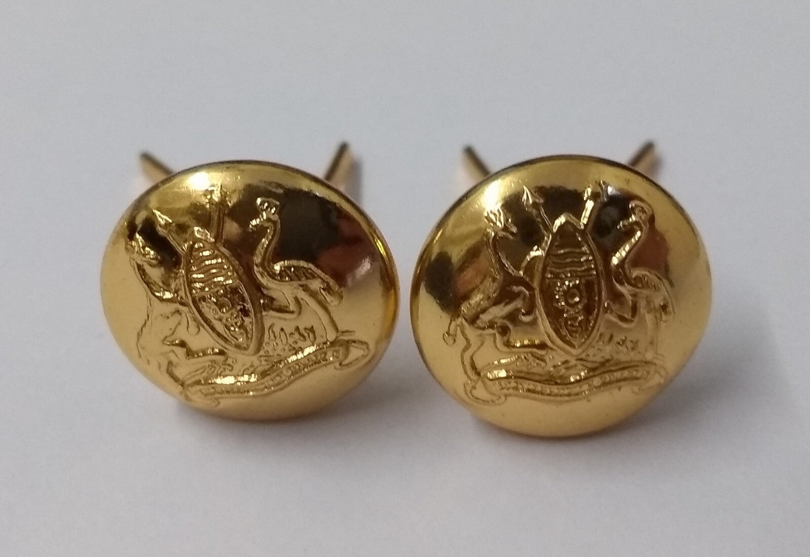 Uganda Small Split Pin Chinstrap Buttons NEW