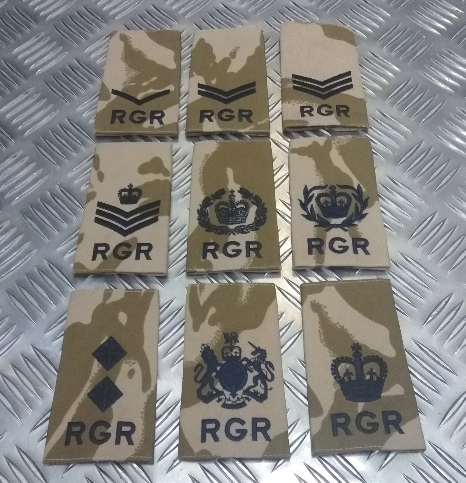 British Army Royal Gurkha Rifles Regiment DDP Desert Rank Slide Various