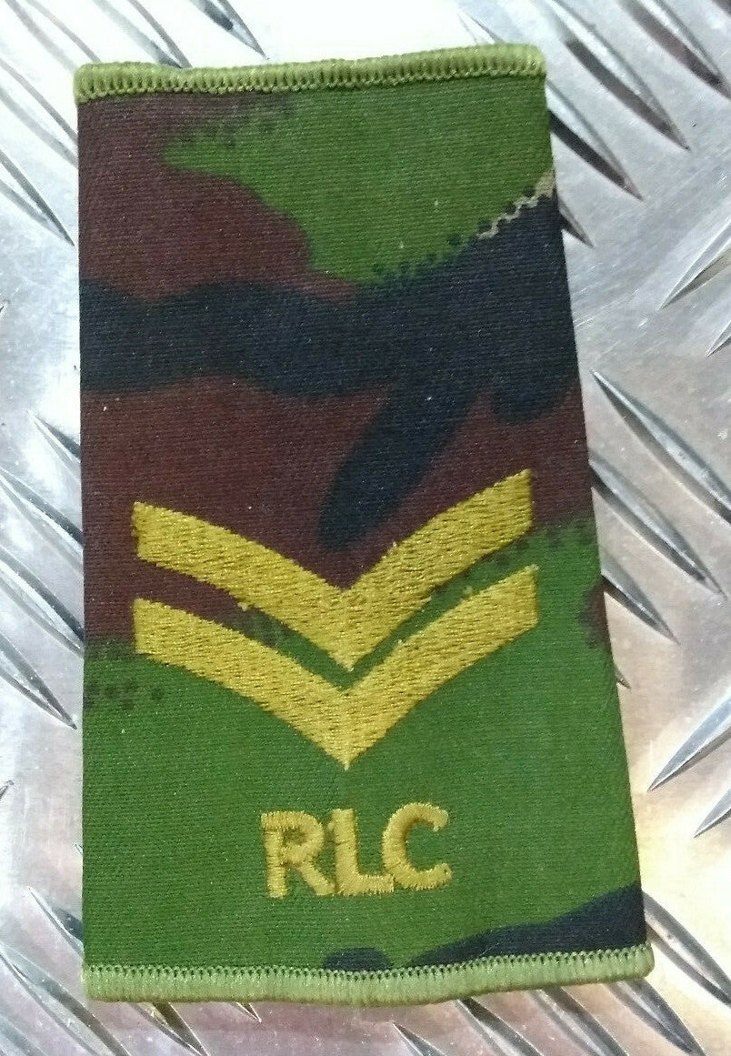 Genuine British Army Woodland DPM Camo RLC Royal Logistic Corps Rank Slides NEW