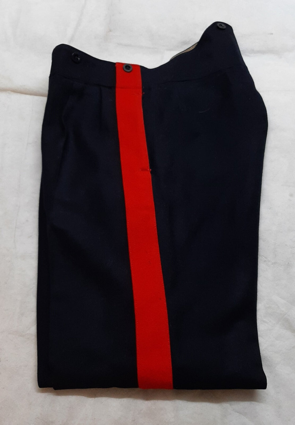 Vintage No1 Trousers British Dress Old Pattern 1 3/4" Red Stripes 1957