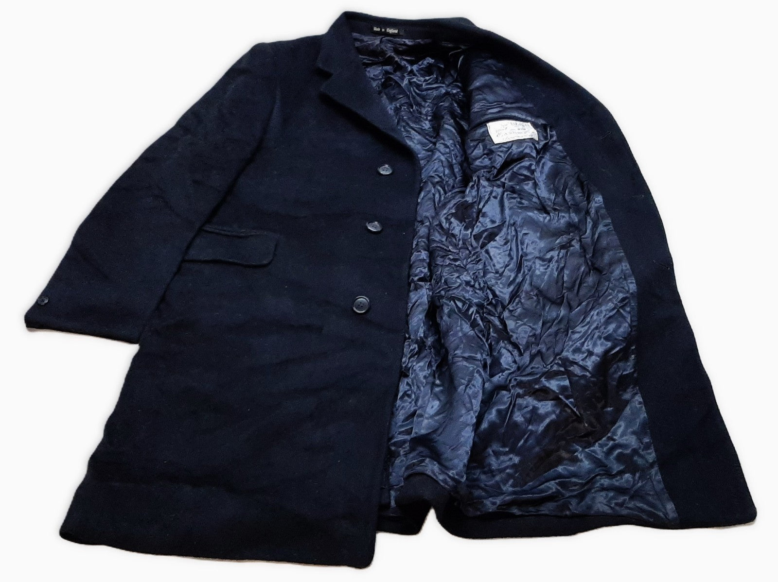 Wool Cashmere Coat Single Breasted Winter Overcoat Moss Bros Covent Garden