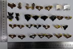 US & Other Metal Badges / Pins / Bars / Chevrons / Ranks x30 Assorted Joblot