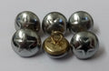 5 Point Star Small 12.5mm Dress Hat Buttons Looped Back With Raised Insignia X6